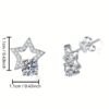a5a3c051-f3e2-4961-a0d4-fbbdc846da91 Sgarit Fashion Jewelry S925 Sterling Silver Round Brilliant Cut 1Ct Moissanite Star Earrings Classic Jewellery