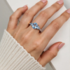 1 (2) Sgarit Fine 925 Silver Gemstone Ring Jewelry Oval Cut 7*10mm Natural Blue Sky Topaz Ring Natural Crystal Jewellery