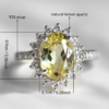 微信图片_20250415152505 925 Sterling Silver Jewelry White Gold Plated Oval Cut 7x9mm Yellow Lemon Quartz Natural Crystal Ring Jewellery for Women