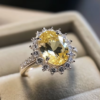 微信图片_202504151525051 925 Sterling Silver Jewelry White Gold Plated Oval Cut 7x9mm Yellow Lemon Quartz Natural Crystal Ring Jewellery for Women