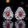 微信图片_20250424115126 SGARIT 18K Gold Jewelry 0.98ct Brilliant Pigeon Blood Red Ruby Ear Stud Respectively 0.43ct and 0.55ct With Diamond Jewellery