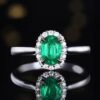 微信图片_20250424145541 SGRAIT Luxury 18k Gold Diamond Jewellery Ring 0.76ct Natural Emerald Ring With 16 0.16ct Diamonds Jewelry PT950 Ring