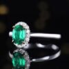 微信图片_20250424145545 SGRAIT Luxury 18k Gold Diamond Jewellery Ring 0.76ct Natural Emerald Ring With 16 0.16ct Diamonds Jewelry PT950 Ring