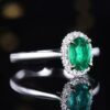 微信图片_20250424145547 SGRAIT Luxury 18k Gold Diamond Jewellery Ring 0.76ct Natural Emerald Ring With 16 0.16ct Diamonds Jewelry PT950 Ring