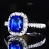 微信图片_20250424153436 SGRAIT PT950 Ring Luxury 18k Gold Diamond Jewellery Ring 2.09ct Natural Blue Sapphire Ring 30 0.376ct Diamonds Jewelry