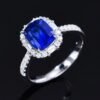 微信图片_20250424153452 SGRAIT PT950 Ring Luxury 18k Gold Diamond Jewellery Ring 2.09ct Natural Blue Sapphire Ring 30 0.376ct Diamonds Jewelry