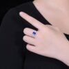 微信图片_20250424153456 SGRAIT PT950 Ring Luxury 18k Gold Diamond Jewellery Ring 2.09ct Natural Blue Sapphire Ring 30 0.376ct Diamonds Jewelry