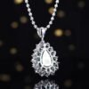 SGARIT Exquisite 18k Gold Jewelry 1.85ct Natural Emerald Pendant With 10 0.04ct Diamonds 33 1.243ct While SapphireJewellery