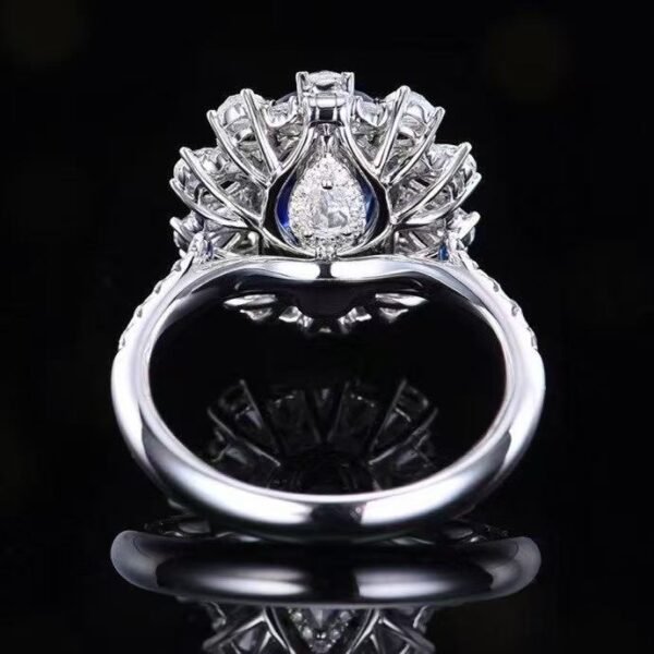 微信图片_20250424163313 SGRAIT PT950 Ring Luxury 18k Gold Diamond Jewellery Ring 3.1ct Natural Royal Blue Sapphire 43 0.977ct Diamonds Jewelry