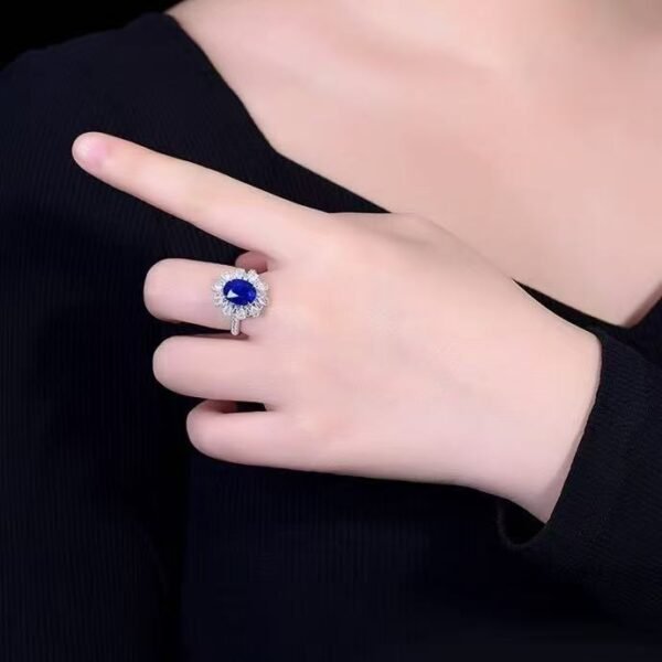 微信图片_20250424163316 SGRAIT PT950 Ring Luxury 18k Gold Diamond Jewellery Ring 3.1ct Natural Royal Blue Sapphire 43 0.977ct Diamonds Jewelry