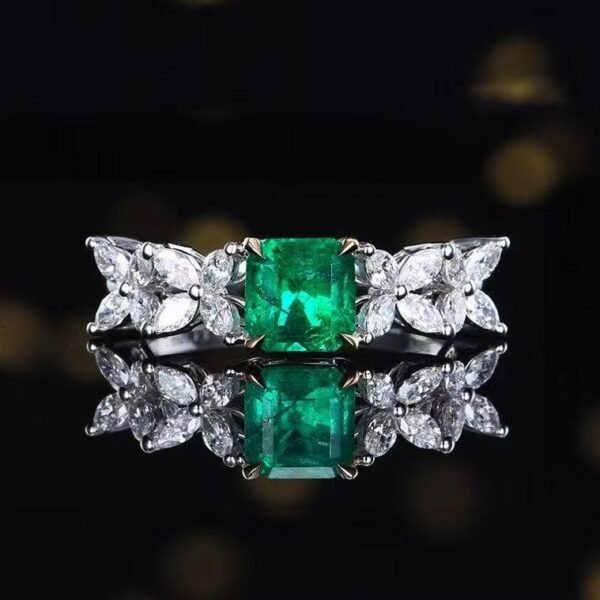 微信图片_20250425102213 Sgarit 18K White Gold 1.15ct Natural Emerald Ring Fine Jewelry for Women's Weddings and Parties Design Diamond Jewellery