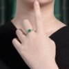 微信图片_20250425102229 Sgarit 18K White Gold 1.15ct Natural Emerald Ring Fine Jewelry for Women's Weddings and Parties Design Diamond Jewellery