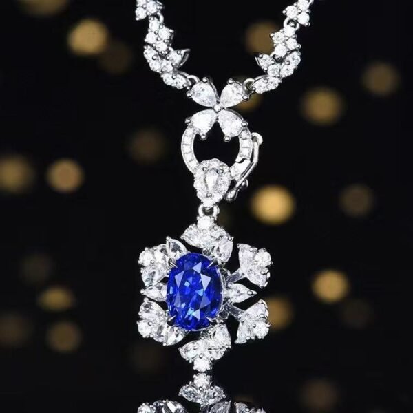 微信图片_20250425112801 SGARIT Exquisite 18k Gold Jewelry 2.66ct Oval Cut Natural Sapphire Pendant for Wedding With Diamond Jewellery PT950