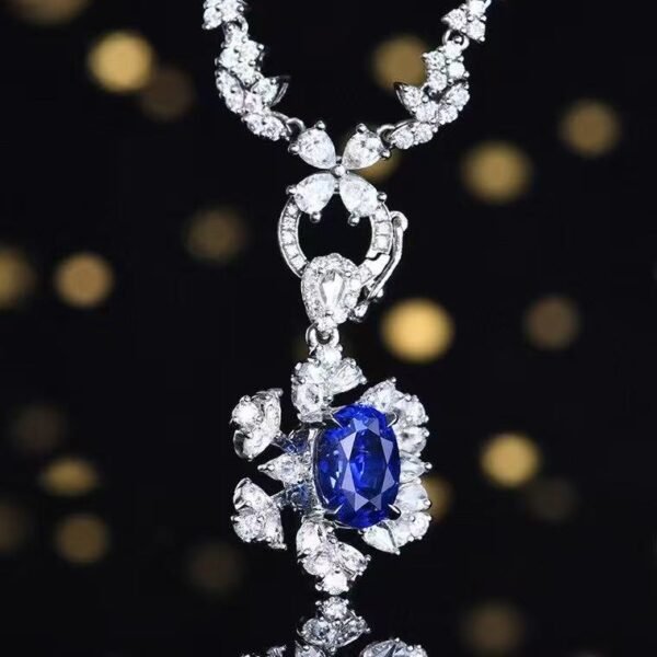 微信图片_20250425112805 SGARIT Exquisite 18k Gold Jewelry 2.66ct Oval Cut Natural Sapphire Pendant for Wedding With Diamond Jewellery PT950