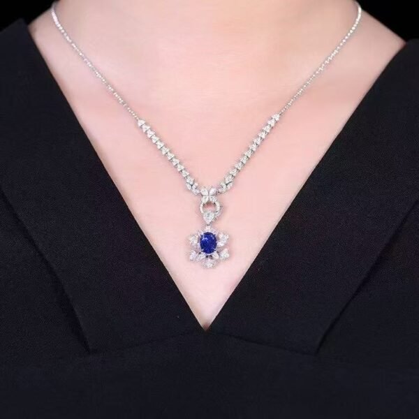 微信图片_20250425112815 SGARIT Exquisite 18k Gold Jewelry 2.66ct Oval Cut Natural Sapphire Pendant for Wedding With Diamond Jewellery PT950
