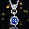 微信图片_20250425134457 SGRAIT PT950 Luxury 18k Gold Diamond Jewellery 3.63ct Oval Cut Natural Sri Lanka Sapphire With Diamonds Jewelry Ring