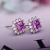 微信图片_20250425142537 SGARIT Luncy PT950 18K Gold Jewelry 1.18ct Asscher Cut Unheated Purple Sapphire Earrings With Diamond Jewellery