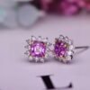 微信图片_20250425142540 SGARIT Luncy PT950 18K Gold Jewelry 1.18ct Asscher Cut Unheated Purple Sapphire Earrings With Diamond Jewellery