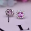 微信图片_20250425142557 SGARIT Luncy PT950 18K Gold Jewelry 1.18ct Asscher Cut Unheated Purple Sapphire Earrings With Diamond Jewellery
