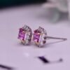 微信图片_20250425142601 SGARIT Luncy PT950 18K Gold Jewelry 1.18ct Asscher Cut Unheated Purple Sapphire Earrings With Diamond Jewellery