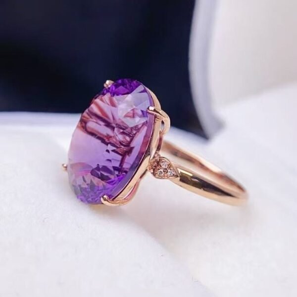 微信图片_20250425144513 SGRAIT Luxury 18k Gold Jewellery 8.85ct Oval Cut Natural Amethyst for Women With Diamonds Jewelry Ring