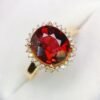 微信图片_20250428103449 SGRAIT Luxury 18k Gold Diamond Jewellery Oval Cut 4.45ct Garnet Ring with 26p 0.23ct Diamonds Jewelry