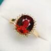 微信图片_20250428103458 SGRAIT Luxury 18k Gold Diamond Jewellery Oval Cut 4.45ct Garnet Ring with 26p 0.23ct Diamonds Jewelry