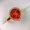 微信图片_20250428111738 SGRAIT Luxury 18k Gold Diamond Jewellery Heart Cut 2.55ct Garnet Ring with 34p 0.102ct Diamonds Jewelry