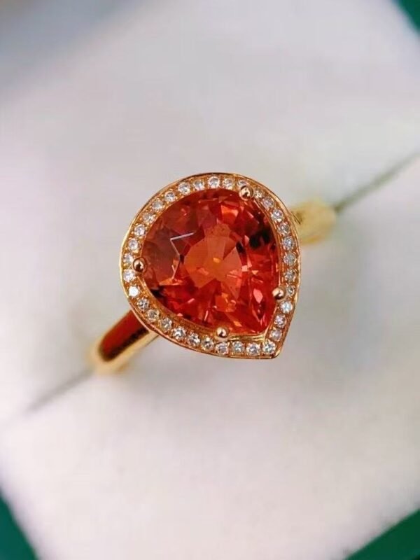 微信图片_20250428111738 SGRAIT Luxury 18k Gold Diamond Jewellery Heart Cut 2.55ct Garnet Ring with 34p 0.102ct Diamonds Jewelry