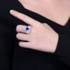 微信图片_20250428134900 SGRAIT PT950 Luxury 18k Gold Jewellery 2.11ct Oval Cut Royal Blue Sapphire With 215p 0.889ct Diamonds Jewelry Ring for Wedding No reviews yet