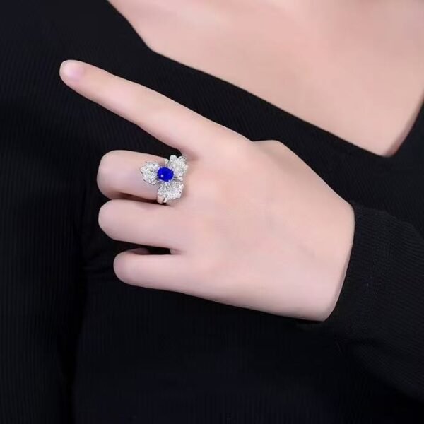 微信图片_20250428134900 SGRAIT PT950 Luxury 18k Gold Jewellery 2.11ct Oval Cut Royal Blue Sapphire With 215p 0.889ct Diamonds Jewelry Ring for Wedding No reviews yet