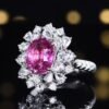 微信图片_20250428140641 SGRAIT PT950 Luxury 18k Gold Jewellery 3.05ct Oval Cut Unheated Natural Pink Sapphire With Diamonds Jewelry Ring
