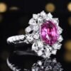 微信图片_20250428140645 SGRAIT PT950 Luxury 18k Gold Jewellery 3.05ct Oval Cut Unheated Natural Pink Sapphire With Diamonds Jewelry Ring