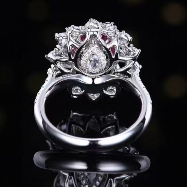 微信图片_20250428140650 SGRAIT PT950 Luxury 18k Gold Jewellery 3.05ct Oval Cut Unheated Natural Pink Sapphire With Diamonds Jewelry Ring