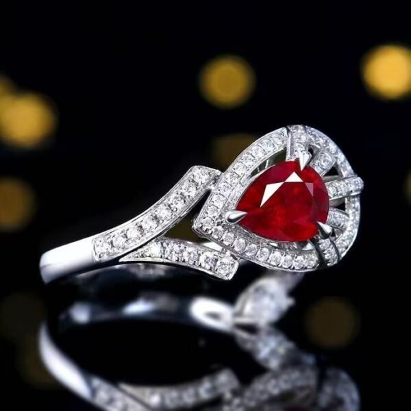 微信图片_20250428143604 SGRAIT PT950 Luxury 18k Gold Jewellery Ring 1.31ct Natural Pigeon Blood Red Ruby with 62p 0.38ct Diamonds Jewelry Ring