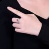 SGRAIT Luxury 18k Gold Jewellery 0.56ct Unheated Natural Pigeon Blood Red Ruby with Diamonds and Whlie Sapphire Jewelry Ring