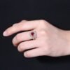 微信图片_20250428154149 SGRAIT PT950 Luxury 18k Gold Jewellery 0.93ct Unheated Natural Pigeon Blood Red Ruby with 70p 0.59ct Diamonds Jewelry Ring