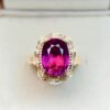 微信图片_20250429102753 SGRAIT Luxury 18k Gold Diamond Jewellery 4.9ct Oval Cut Purple Garnet with 50p Diamonds Jewelry Ring for Women