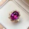 微信图片_20250429102756 SGRAIT Luxury 18k Gold Diamond Jewellery 4.9ct Oval Cut Purple Garnet with 50p Diamonds Jewelry Ring for Women