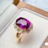 微信图片_20250429102759 SGRAIT Luxury 18k Gold Diamond Jewellery 4.9ct Oval Cut Purple Garnet with 50p Diamonds Jewelry Ring for Women