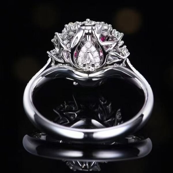 微信图片_20250429112724 SGRAIT PT950 Luxury 18k Gold Jewellery 1.5ct Cushion Cut Unheated Natural Pink Sapphire With 46p 0.56ct Diamonds Jewelry Ring