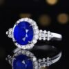 微信图片_20250429152434 SGRAIT Luxury 18k Gold Jewellery 3.11ct Oval Cut Natural Sapphire With 34p 0.491ct Diamonds Jewelry Ring