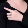 微信图片_20250429152440 SGRAIT Luxury 18k Gold Jewellery 3.11ct Oval Cut Natural Sapphire With 34p 0.491ct Diamonds Jewelry Ring
