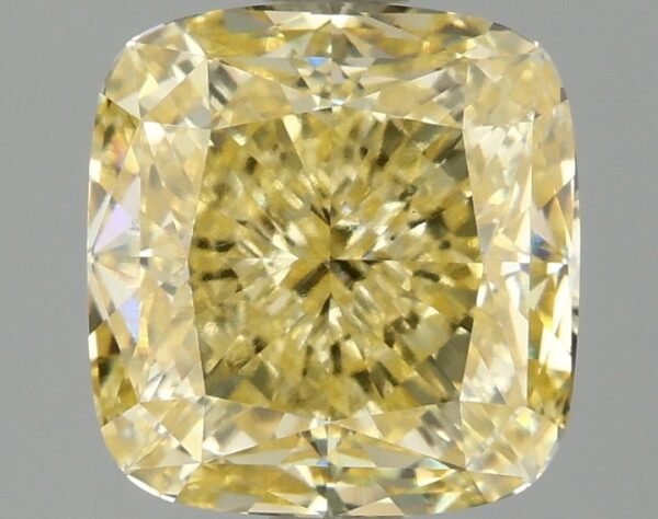 IMG_8860.JPG IGI Certified CVD Jewelry Cushion Cut 3.1ct VS1 8.28x7.88x5.21mm Yellow Lab Grown Diamond Loose Diamonds for Jewellery