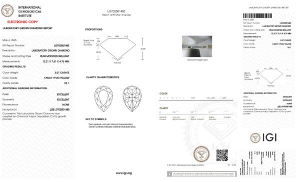 Loose lab diamond