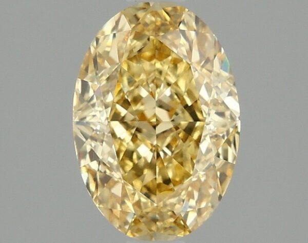 IGI Certified CVD Jewelry Oval Cut 2.07ct VVS2 9.33x6.48x4.34mm Yellow Lab Grown Diamond Loose Diamonds for Jewellery