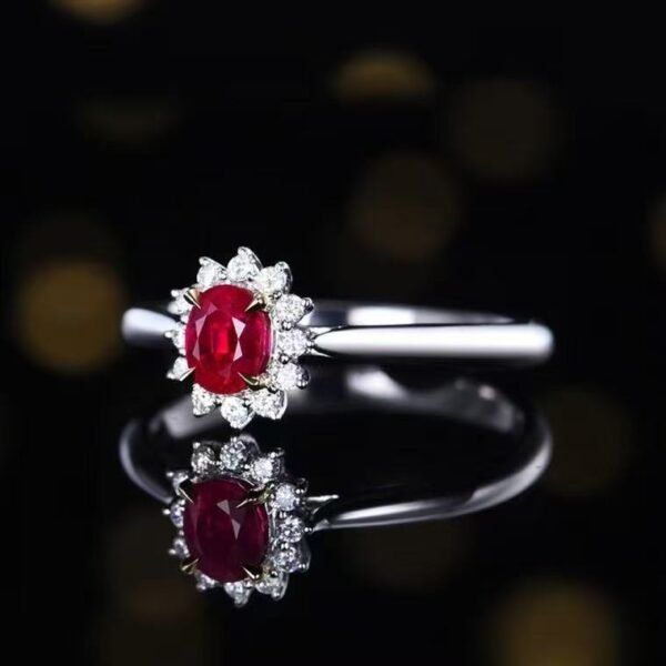微信图片_20250505135023 SGARIT Luxury Jewellery 18K Gold 0.69ct Oval Cut Natural Unheated Pigeon Blood Red Ruby Ring with Diamond Jewelry for Women