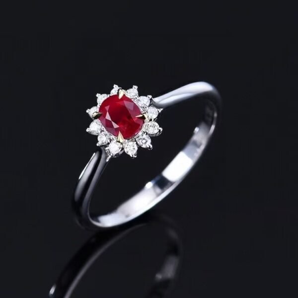 微信图片_20250505135032 SGARIT Luxury Jewellery 18K Gold 0.69ct Oval Cut Natural Unheated Pigeon Blood Red Ruby Ring with Diamond Jewelry for Women