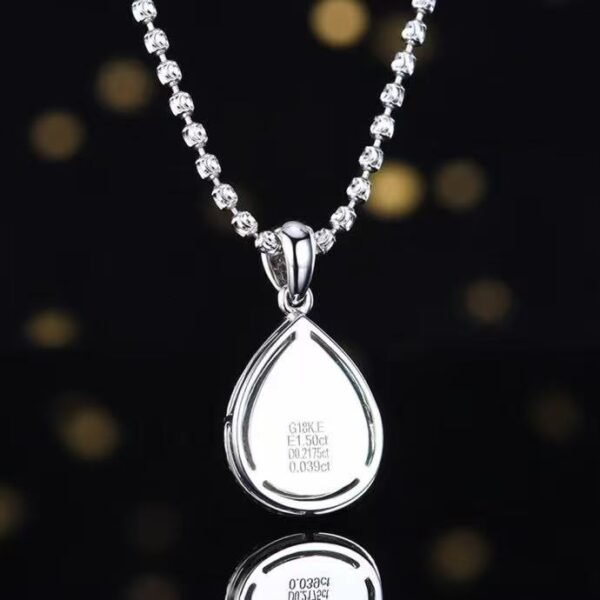 微信图片_20250505141144 SGARIT Luncy Jewelry 18K White Gold 1.5ct Pear Cut Natural Green Emerald Pendant Necklace with Diamonds Jewellery for Engagement
