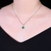 微信图片_20250505141151 SGARIT Luncy Jewelry 18K White Gold 1.5ct Pear Cut Natural Green Emerald Pendant Necklace with Diamonds Jewellery for Engagement